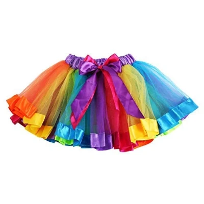 Image of STYLEX PARTY TRY SOMETHING DIFFERENT Rainbow Ladies Tutu Skirt Costume Fancy Dress Dancing Petticoat
