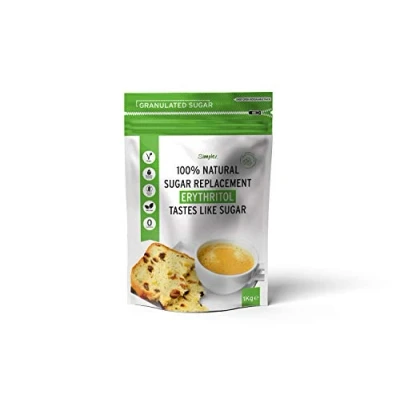 Image of 100% Natural Erythritol Sugar Replacement 1Kg (2.2 lb) Granulated Zero Calorie No Bitter Taste