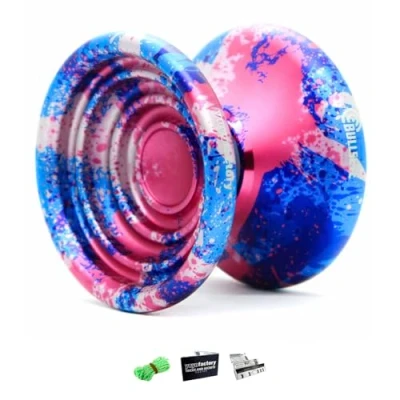 Image of YoyoFactory BULLSEYE Yo GALAXY (Metal Yoyo Great For DNA Tricks, String, Ball Bearing &amp; Instructions Included)