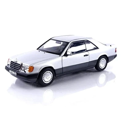 Image of Norev NV183880 1:18 Mercedes Benz 300 CE 24 Coupé 1990 Silver Collectable Model, Multi