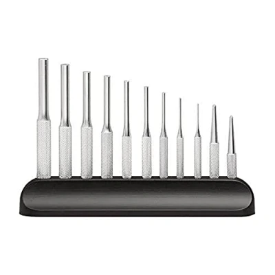 Image of PB Swiss Tools Pin Punch Set 715 100% Made 11 Piece Corded for Safe Driving Out or Through Rivets, Pin, Bolts
