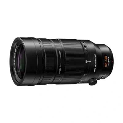 Image of Panasonic Lumix H RSA100400E Leica DG Vario Elmar 100 400mm Ultra Zoom F4.0 6.3 Lens, Micro Four Thirds Camera Telephoto Power OIS, Splash/Dust/Freeze Resistant, Ideal for Video, Black