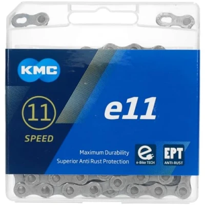 Image of KMC Unisex&#039;s e11 EPT eBike Chain, Dark Silver, 136 Link