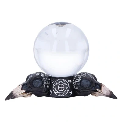 Image of Nemesis Now Crystal Ball &amp; Holder, Resin, Black, 15cm