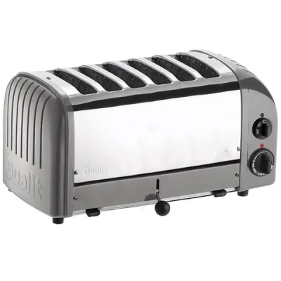 Image of Dualit Classic Vario AWS Metallic Silver 6 Slot Toaster