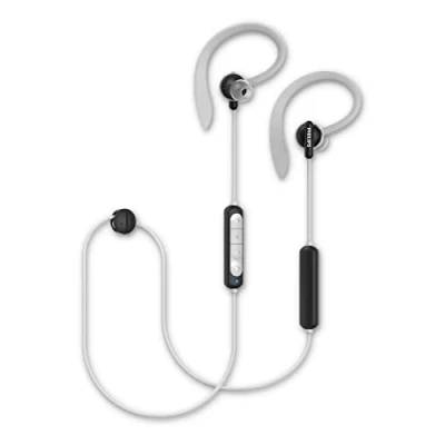 Image of PHILIPS Wireless Headphones with Microphone/Sports and Fitness/Sweat Resistant, Heart Rate Monitor, Quick Charge, Integrated Buttons Sports TAA4205BK/00