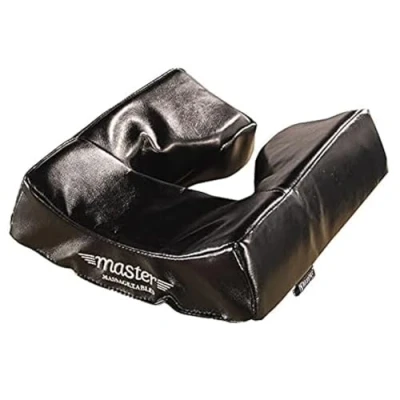 Image of Master Massage Table Face Cradle Cushion Pillow, with Pu Leather, and Memory Foam Ergonomic Bed Headrest (Black)