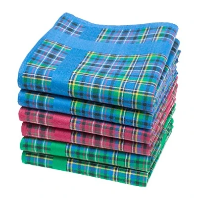 Image of Merrysquare Tartan Handkerchiefs Glencoe Design Large Size 16&quot;x16&quot; 6 units