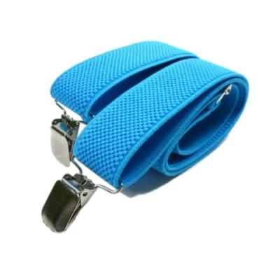 Image of Olata Unisex fully adjustable Clip on Braces/Suspenders, 3.5cm Turquoise
