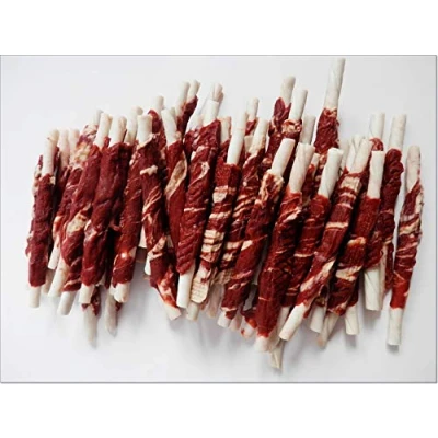 Image of Lamb Wrapped Dog Chews Rawhide Chewy Twists for Dogs Treats Natural