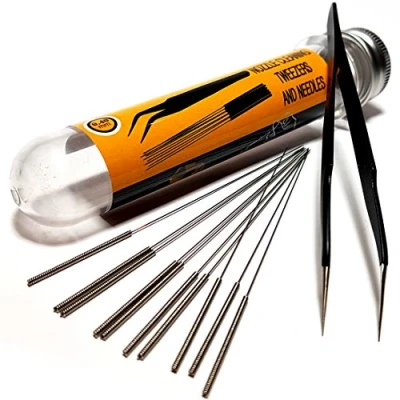 Image of 3D Printer Nozzle Cleaning Kit 0.4mm Needles and Tweezers Toolkit Stainless Steel Tool Alternative for Drill Bits Set of 11