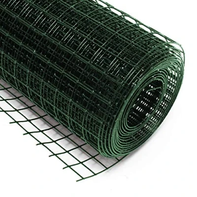 Image of Green Wire Mesh 19x19mm Squares 10m Roll, 50cm Width, made of Galvanised PVC Coated Steel