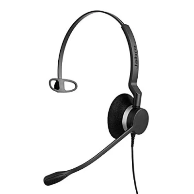 Image of Jabra Biz 2300 USB A MS On Ear Mono Headset Skype for Business Certified Noise cancelling and Corded Headphone with Call Control Unit Deskphones Softphones