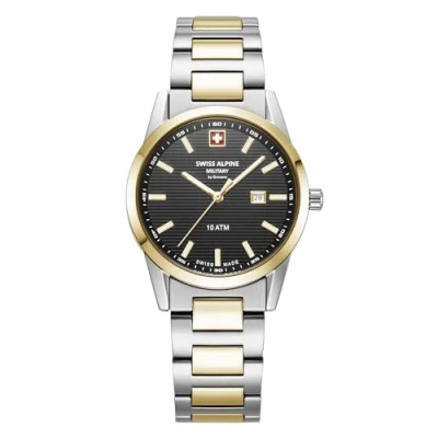 Image of swiss alpine military Women&#039;s Watch Analogue Quartz 7767.1 Stainless Steel, Bic gold/Bi gold/Black 1147sam, Bracelet