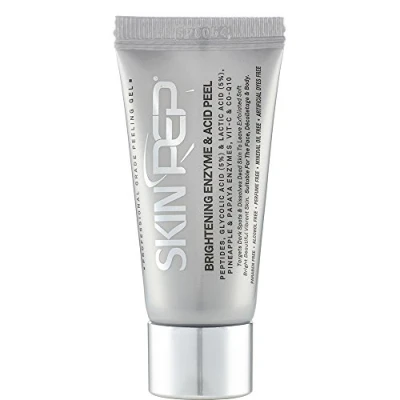 Image of SkinPep Brightening Enzyme &amp; Acid Peel Beautiful And Vibrant Skin + Pineapple Papaya Enzymes Peptides Glycolic Lactic Vitamin C Professional Grade Peeling Gel (15ml)