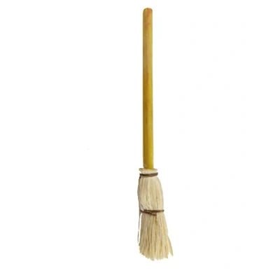 Image of Melody Jane Dolls House Besom Broom Stick Wooden Miniature Kitchen Halloween Accessory 1:12