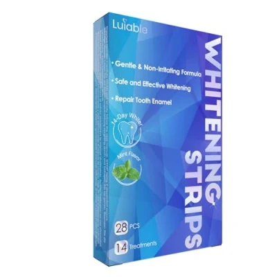 Image of Teeth Whitening Strips for Tooth White: Professional Dentist Formulated Whitener Enamel 14 Treatments Safe 28 Non Sensitive (28 Count (Pack of 1), Mild Mint)