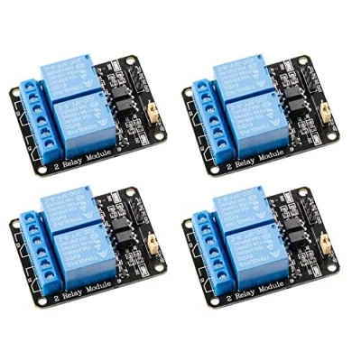 Image of Fasizi 4pcs 5V 2 Channel Relay Module with Optocoupler Low Level Trigger Expansion Board for MEGA R3 1280 DSP ARM PIC AVR STM32 Raspberry Pi
