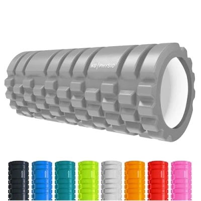 Image of Foam Roller and Massage by KG Physio for Legs, Back Arms Ultra Lightweight Core Muscle Essential to Release Deep Tension 13&quot;x5&quot; Long