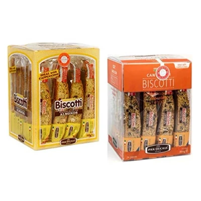 Image of Pan Ducale 48 x 36g Mixed Biscotti/Canuccini Almond &amp; Chocolate Chip Individually Wrapped