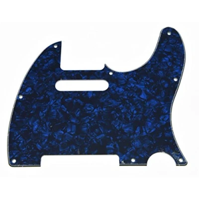 Image of KAISH 8 Hole Tele Style Pickguard TL Guitar Pick Guard Scratch Plate for Tele/Telecaster Blue Pearl