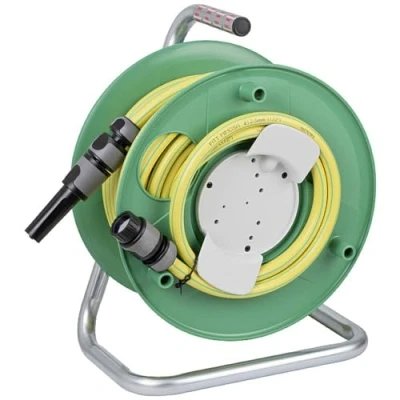 Image of Brennenstuhl Hose Reel with 20m Water (Spraying Nozzle, waterstop, top Connector), Portable for Outdoors, Colour: Green