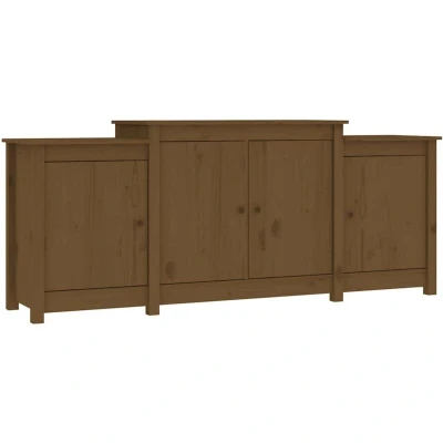 Image of vidaXL Sideboard Honey Brown 164x37x68 cm Solid Wood Pine