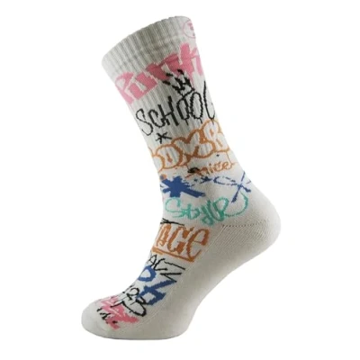 Image of Toe Rags 1 Pack Mens Skater Socks Half Cushioned Street Crew Ribbed Sports (7 11, White)