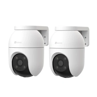 Image of EZVIZ 2PCS Outdoor WiFi Surveillance Camera 360,1080P Security IP Camera,Color Night Vision,AI Person Detection,Auto Zoom Tracking,Two way Audio,Siren,Alexa/Google,C8c 2MP