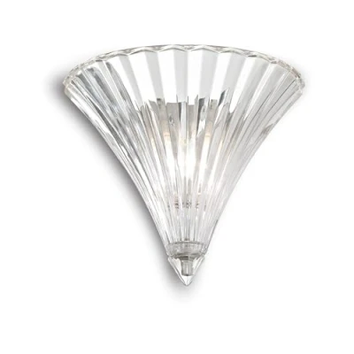 Image of Santa 1 Light Indoor Wall Uplighter Clear with Small Glass, E14