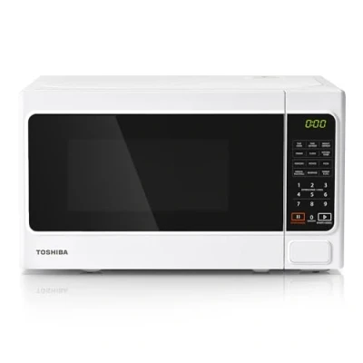 Image of TOSHIBA 20 Liter 800W Digital Solo Small Microwave with 11 Power Levels, One touch Express Cook 6 Preset Recipe, Defrost, Display, Perfect for 9&#039;&#039; pizza, Easy Clean, White MM EM20P(WH)