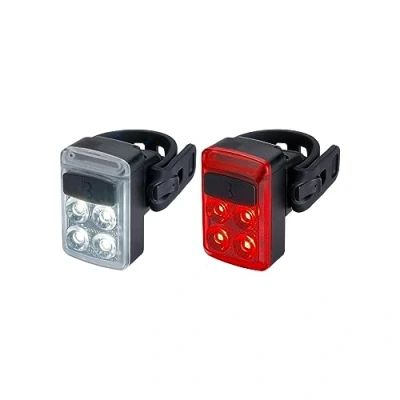 Image of BBB Cycling Slide USB Rechargeable Bike Light Set I Bicycle LED Front &amp; Rear Flexible Strap Attachment Visibility Lights For BLS 237