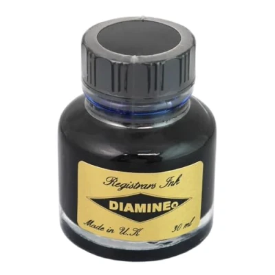 Image of Diamine Registrar&#039;s Bottled Ink 30ml Blue/Black