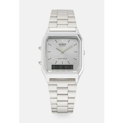 Image of Casio Unisex&#039;s Analogue Digital Quartz Watch with Stainless Steel Strap AQ 230A 7AMQYES