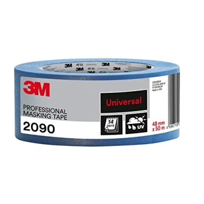 Image of 3M Professional Masking Tape 2090, Universal Surfaces, 48 mm x 50 m UV stable, Water Resistant, For Indoor &amp; Outdoor Painting and Decorating