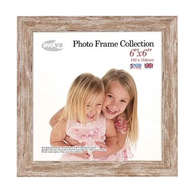 Image of Inov8 Framing Photo Frame Sml 6x6 1PK, Wood, Small Wash Walnut