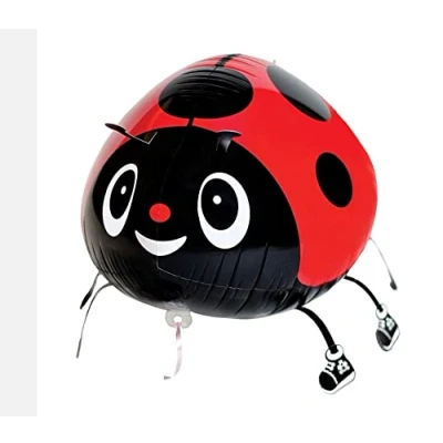 Image of Party Balloons Ladybug Jungle Walking Pet Balloon Animal Airwalker Foil Helium Kids Fun Birthday