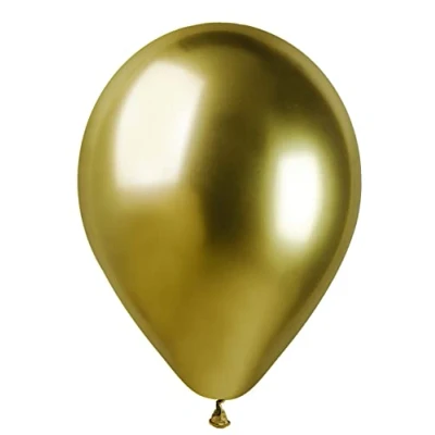 Image of Pack 50 balloons metallized in natural latex Premium Quality G120 (Ø 33cm / 13&quot;), gold
