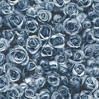 Image of Muriva Rosalee Blue Wallpaper 158504 Feature Small Roses Floral Photographic