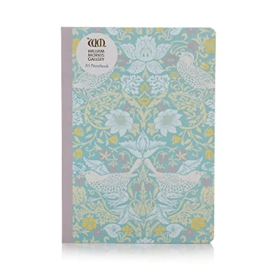 Image of William Morris Stationery &amp; Notebooks A5 Notebook â“ Strawberry Thief