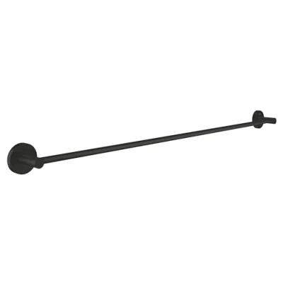 Image of GROHE Start QuickFix Towel Rail (Metal, Concealed Fastening, Including Screws and Dowels, Extra Easy to Fit QuickGlue), Size 854 mm, Matt Black, 411872430