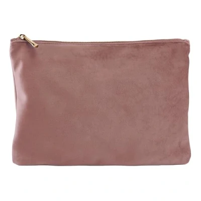 Image of Bagbase Polyester Velvet Accessory Pouch Large Rose Quartz, Bag and Office Organiser for Men Women Car Keys Wash