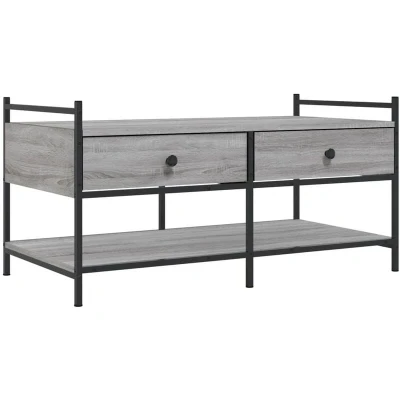Image of vidaXL Coffee Table Grey Sonoma 99x50x50 cm Engineered Wood
