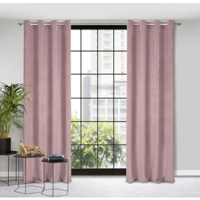 Image of Eurofirany ELIZA Structural Velvet Curtain with Eyelets 1 Pc. Thermal Insulated Curtain, Opaque, Room Darkening, Bedroom, Living Room, 140x250 cm, Altrosa