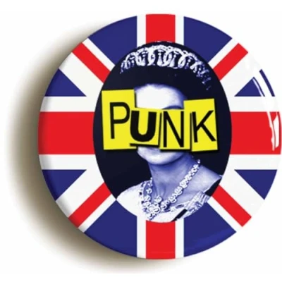 Image of Queen Elizabeth Punk Fridge Magnet (Circular 2inch / 50mm Diameter)