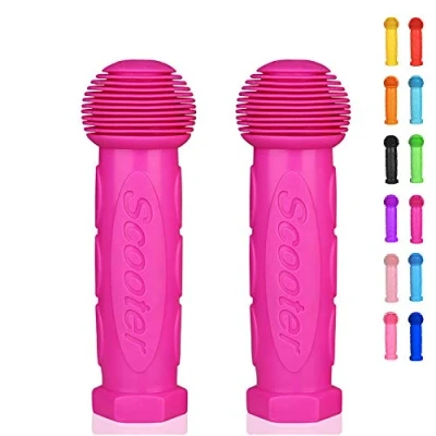 Image of OTFAITP Scooter Grip Handlebar 1 Pair Bicycle Fit for 2 3 4 Wheels Kid Kick Scooters,Children Bike,Drifting Scooter,Swing (Rose Red)