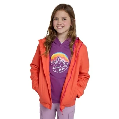 Image of Mountain Warehouse Torrent Kids Waterproof Rain Jacket Taped Seams Raincoat, Lightweight, Breathable, Girls &amp; Boys Rainwear For Autumn, Winter, Wet Weather Candy Size 5 6 Years