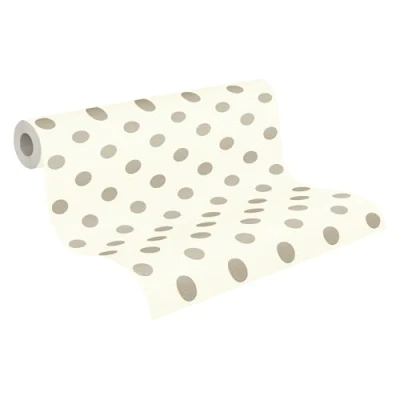 Image of A.S. Création Boys &amp; Girls 6 Non Woven Wallpaper Polka Dots 10.05 m x 0.53 Beige Pink White Made in Germany 369341 36934 1
