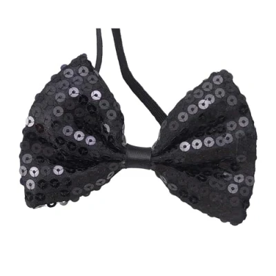 Image of &quot;BLACK SEQUIN BOW TIE&quot;
