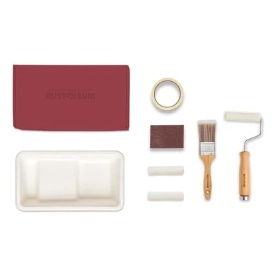 Image of Rust Oleum Ready to Roll Eco Paint Kit (Small) Bathroom Wood &amp; Cabinet Matt Fiery Shades